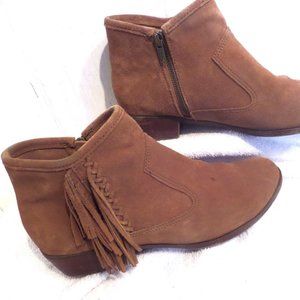 Minnetonka Blake Brown Leather Suede Ankle Boots